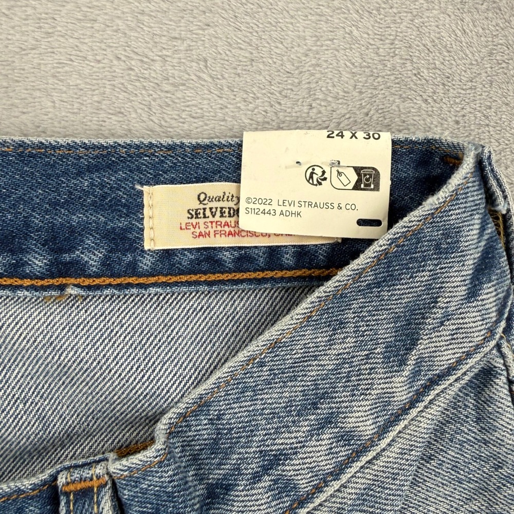 Levi's 501 '90s Selvedge Denim Light Wash Straight Leg Jeans Women's Sz W24 L30 - Picture 11 of 15